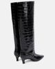 Toteme Toteme Croc-effect leather knee-high boots - 2