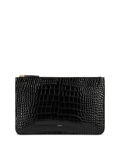 Toteme Toteme Croco Embossed Leather Clutch