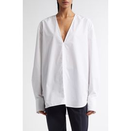 TOTEME TOTEME Deep V-Neck Organic Cotton Tunic Top