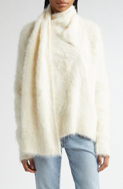 TOTEME TOTEME Draped Scarf Alpaca Blend Funnel Neck Sweater