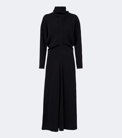 Toteme Toteme Draped turtleneck cady midi dress