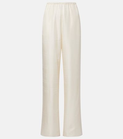 Toteme Toteme Embroidered silk satin pajama pants