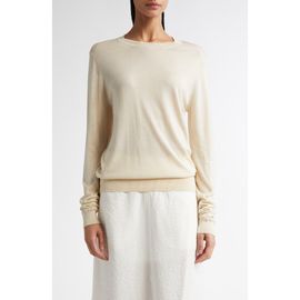 TOTEME TOTEME Fine Silk & Cupro Crewneck Sweater