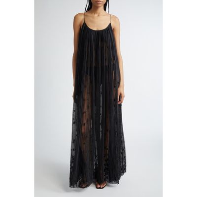 TOTEME TOTEME Floral Plissé Tulle Maxi Dress