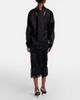 Toteme Toteme Gauze-trimmed satin midi skirt - 3
