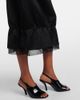Toteme Toteme Gauze-trimmed satin midi skirt - 5