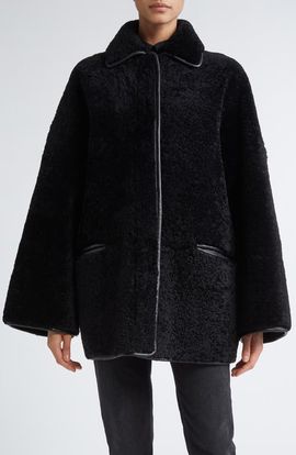 TOTEME TOTEME Genuine Teddy Shearling Overshirt Jacket