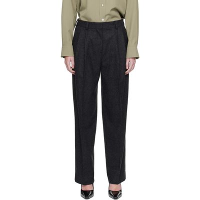 TOTEME TOTEME Gray Double-Pleat Winter Trousers