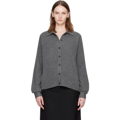 TOTEME TOTEME Gray Raglan-Sleeve Cashmere Cardigan
