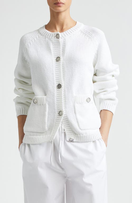 TOTEME TOTEME Hammered Button Organic Cotton Cardigan