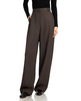 Toteme Toteme High Rise Wide Leg Press Pleat Pants