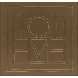 TOTEME TOTEME Khaki Embroidered Monogram Silk Scarf