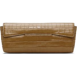 TOTEME TOTEME Khaki Soft Croco-Embossed T Clutch