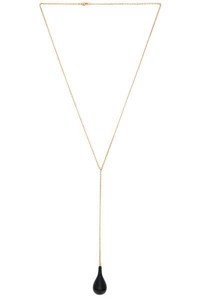 Toteme Toteme Large Onyx Drop Necklace