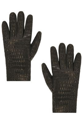 Toteme Toteme Leather Croco-Embossed Gloves