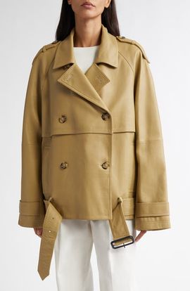 TOTEME TOTEME Leather Crop Trench Coat