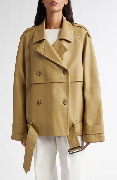 TOTEME TOTEME Leather Crop Trench Coat