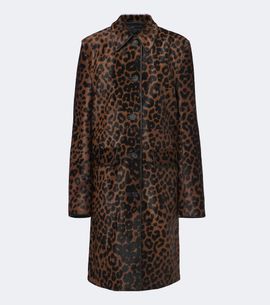 Toteme Toteme Leopard-print calf hair coat