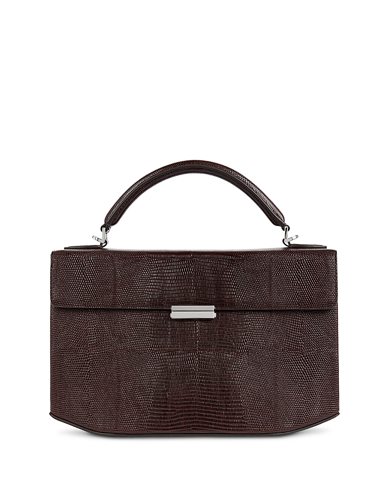 Toteme Toteme Lizard Embossed Leather Top Handle Bag