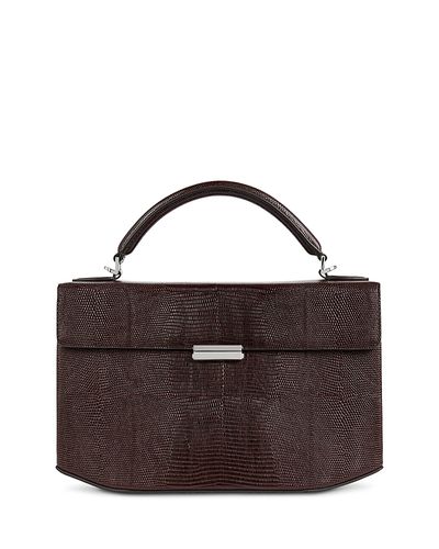 Toteme Toteme Lizard Embossed Leather Top Handle Bag