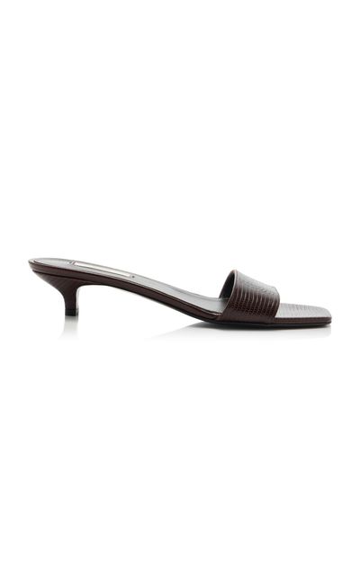 Toteme Toteme LizardEmbossed Leather Mules