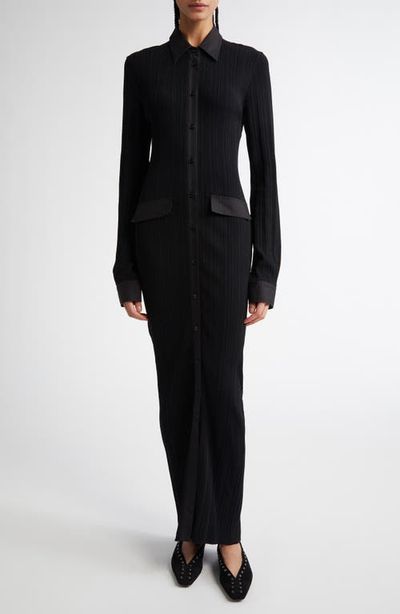 TOTEME TOTEME Long Sleeve Rib Maxi Shirtdress