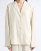 TOTEME TOTEME Monogram Embroidered Flannel Pajama Top - 1