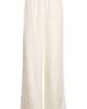 TOTEME TOTEME Monogram Embroidered Flannel Wide Leg Pants - 3