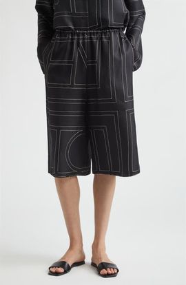 TOTEME TOTEME Monogram Organic Silk Pajama Culottes