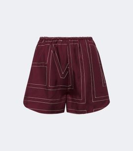 Toteme Toteme Monogram silk twill shorts