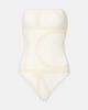 Toteme Toteme Monogram strapless jersey swimsuit - 1
