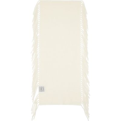 TOTEME TOTEME Off-White Cashmere Tassel Scarf