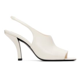 TOTEME TOTEME Off-White Contour Naplack Slingback Heeled Sandals