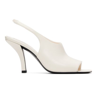 TOTEME TOTEME Off-White Contour Naplack Slingback Heeled Sandals