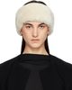 TOTEME TOTEME Off-White Double-Sided Shearling Headband - 1