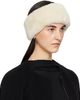 TOTEME TOTEME Off-White Double-Sided Shearling Headband - 2