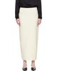 TOTEME TOTEME Off-White Light Wool Maxi Skirt - 1