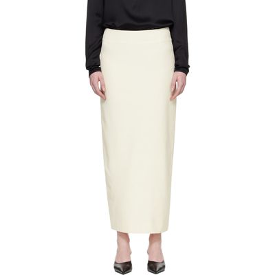 TOTEME TOTEME Off-White Light Wool Maxi Skirt