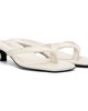 TOTEME TOTEME Off-White Naplack Heeled Flip-Flops - 4