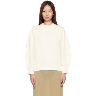 TOTEME TOTEME Off-White Oversized Crew Knit Sweater