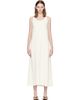 TOTEME TOTEME Off-White Scoop-Neck Sablé Maxi Dress - 1