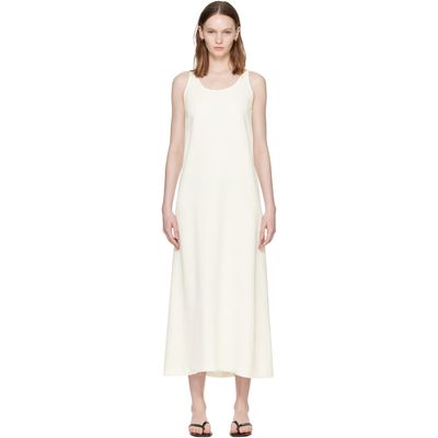 TOTEME TOTEME Off-White Scoop-Neck Sablé Maxi Dress