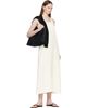 TOTEME TOTEME Off-White Scoop-Neck Sablé Maxi Dress - 4