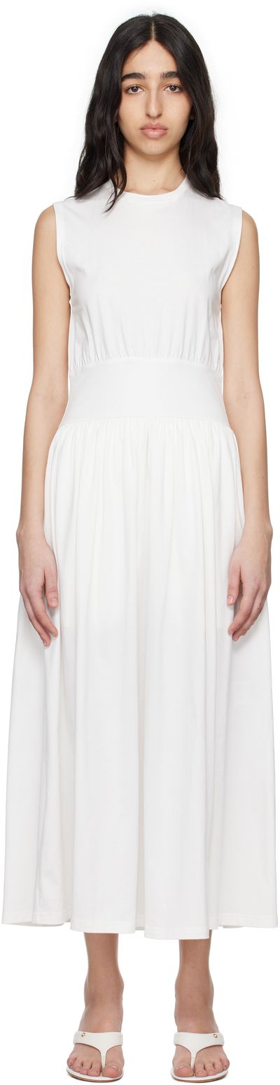 TOTEME TOTEME Off-White Sleeveless Cotton Tee Maxi Dress