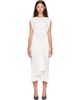 TOTEME TOTEME Off-White Tie-Waist Jersey Midi Dress - 1