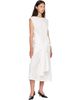 TOTEME TOTEME Off-White Tie-Waist Jersey Midi Dress - 4