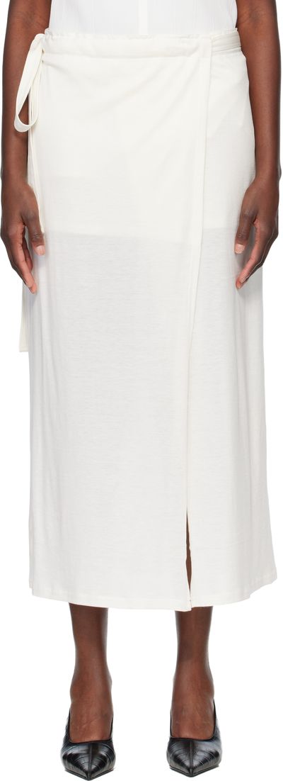 TOTEME TOTEME Off-White Wrap Midi Skirt