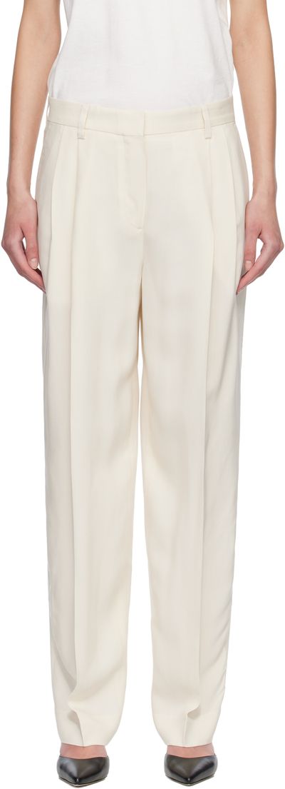 TOTEME TOTEME Off White Double-Pleat Fluid Trousers
