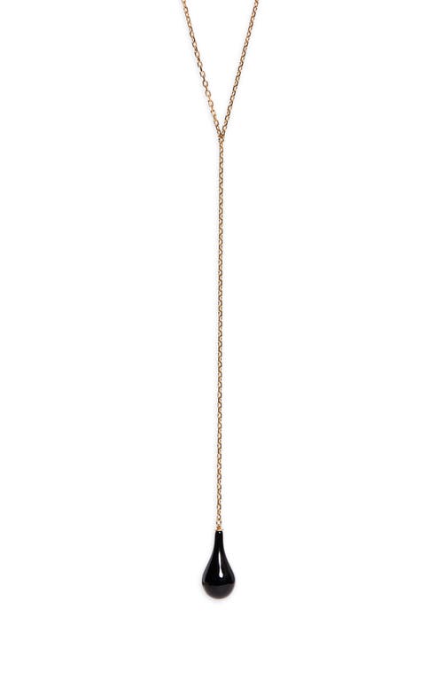 TOTEME TOTEME Onyx Drop Y-Necklace