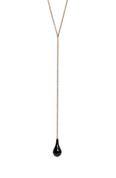 TOTEME TOTEME Onyx Drop Y-Necklace